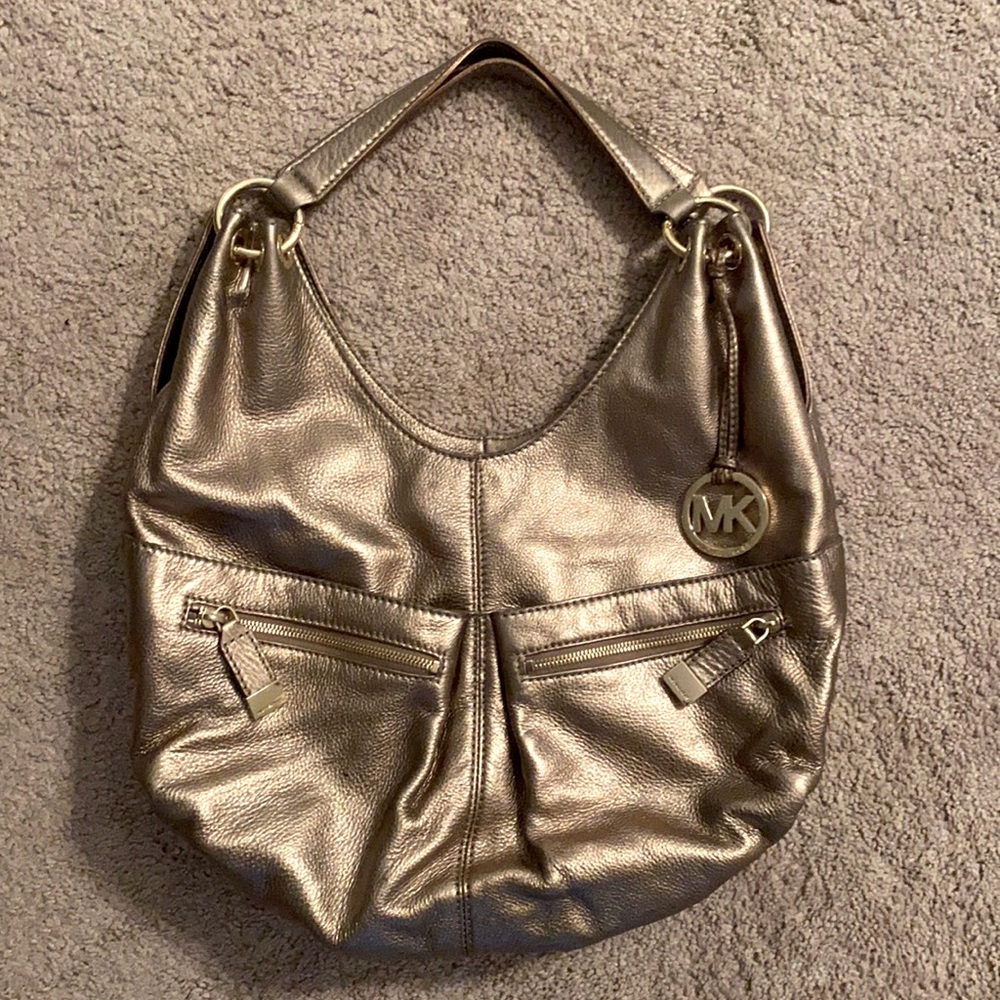 Michael Kors gold leather bag